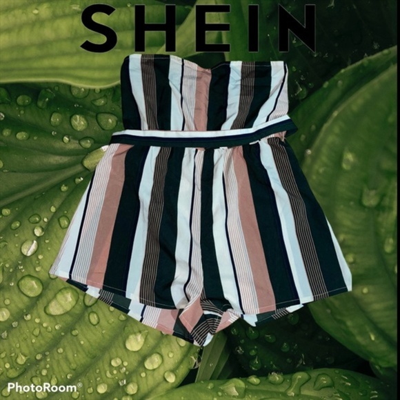 Shein sleeveless striped romper - Picture 1 of 6